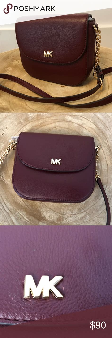 michael kors maroon crossbody bag